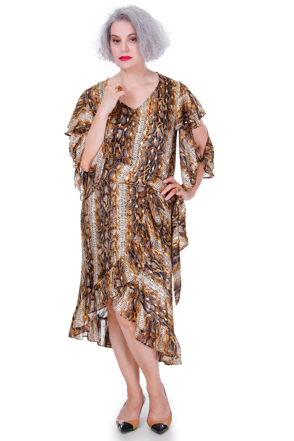 Rochie voal tigrat  Liza Panait Liza Panait Online Boutique